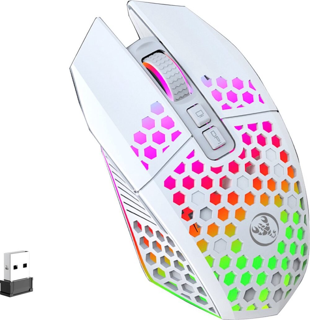 HXSJ T500 Hole Mouse 2.4G Backlight Rechargeable Wireless Mouse