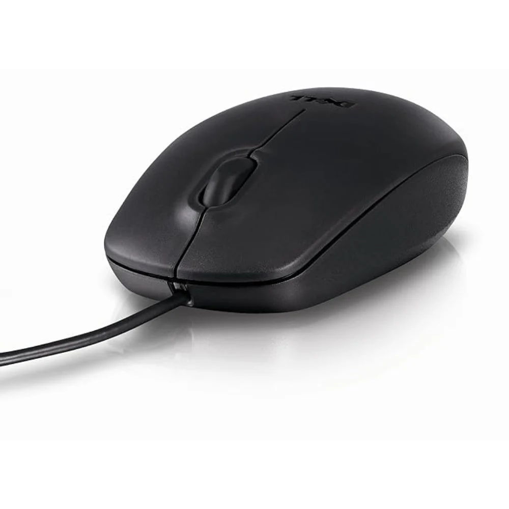 Black Plastic Dell Ms111 Optical Mouse Usb