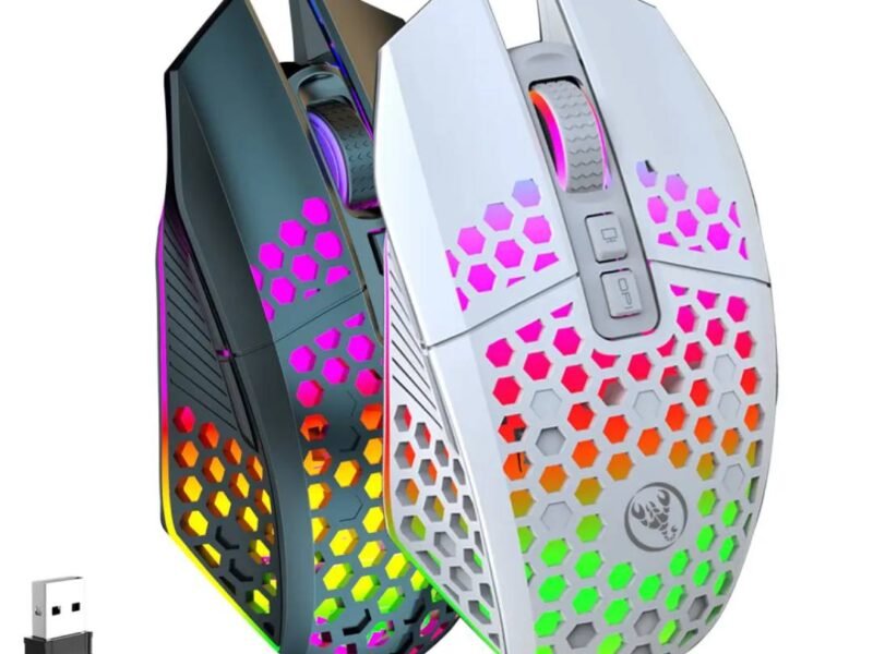 HXSJ T500 Hole Mouse 2.4G Backlight Rechargeable Wireless Mouse