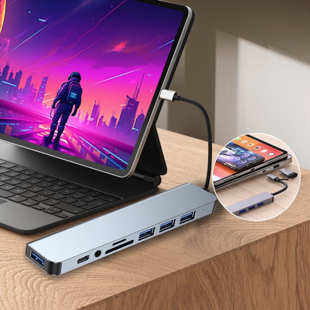 USB C Hub Adapter 8 in 1