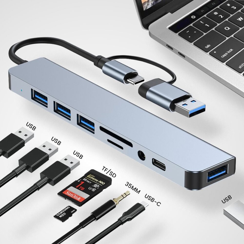 USB C Hub Adapter 8 in 1