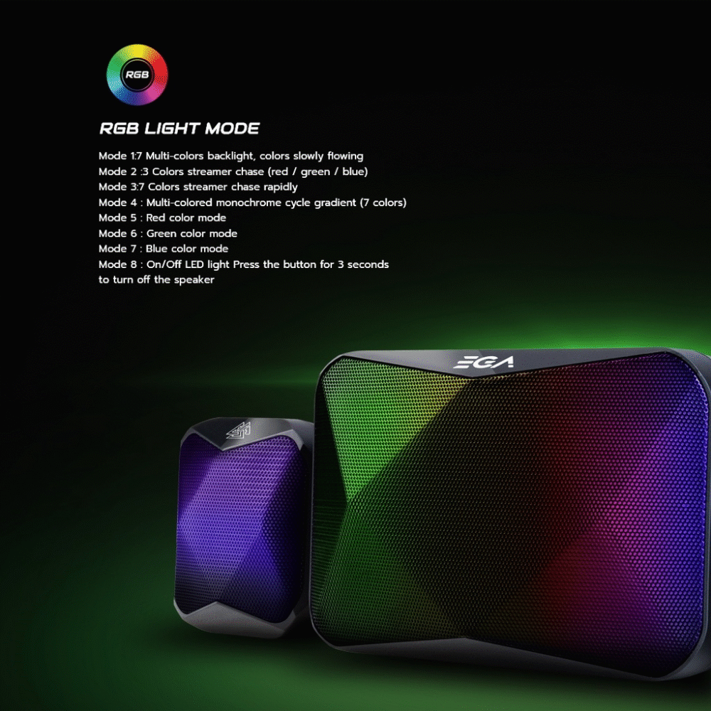 EGA Type S9 Gaming Speaker RGB Lighting