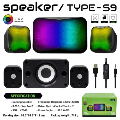 EGA Type S9 Gaming Speaker RGB Lighting