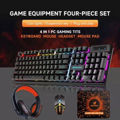 JERTECH CT4-01 | 4-in-1 Gaming Kit (Keyboard + Mouse + Headset + Mouse Pad)