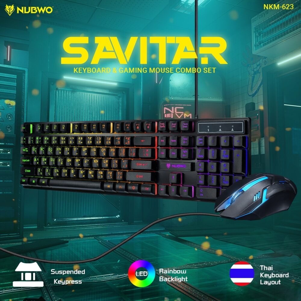 SAVITAR KEYBOARD MOUSE COMBO SET NKM-623