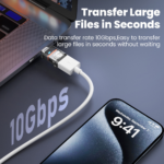 USB3.2 Gen2 OTG Adapter Female USB TypeC Male Fast Charge 120W Data Sync for iPhone16 15 Pro Phone Laptop PC
