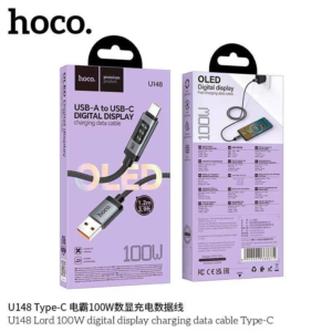 HOCO USB-A to Type-C 100W Data Charging Cable for OLED Digital Display