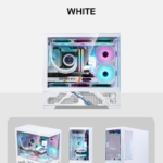 WJCOOLMAN Mille M-ATX Analog Screen Panorama Tempered Glass Gaming Case (White) 1 Year Warranty
