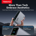 TRANYOO US10 TIS Certified 4-Port 100W GaN Ultra-Fast Charger with Digital Display; GaN Charger 240W Charging Cable