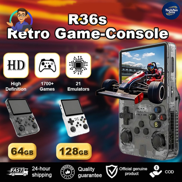 Portable Game Console New R36S Retro Game Console 128GB