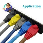 RJ45 CAT5 CAT5E CAT6 Covers Strain Relief Boots (Blue)100Pcs
