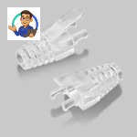 Transparent RJ45 Network Cable Plug Boots (50 PCS)