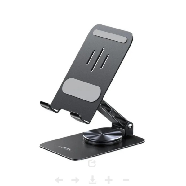 GOOJODOQ Portable Ultra Thin Metal Tablet Stand Accessories for iPad Xiaomi Samsung (Black)