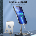 GOOJODOQ Portable Ultra Thin Metal Tablet Stand Accessories for iPad Xiaomi Samsung (Black)