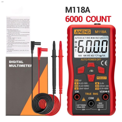 ANENG M118A Digital Meter Multimeter Tester Automatic Multimeter Real Rms Transistor Meter With NCV Data Held 6000 Counts