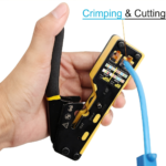 Adjustable patch cord crimping pliers For Modular Data Cables with Wire Stripping and Cutting for RJ11/RJ12/RJ45 Pass-Thru