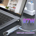 USB C 8 in 1 Hub 4K HDMI USB 3.0 SD Card Reader RJ45 Multi Adapter for PC Laptop Macbook Pro Converter