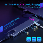 USB C 8 in 1 Hub 4K HDMI USB 3.0 SD Card Reader RJ45 Multi Adapter for PC Laptop Macbook Pro Converter