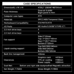 Jungle Leopard AC-02 PC Case Curved Glass Black / White ATX Chassis Screen 5.5 Inch Dual Chamber