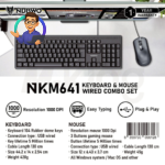 Mouse & Keyboard NUBWO Wired Combo Set NKM641 (TH/EN) Black
